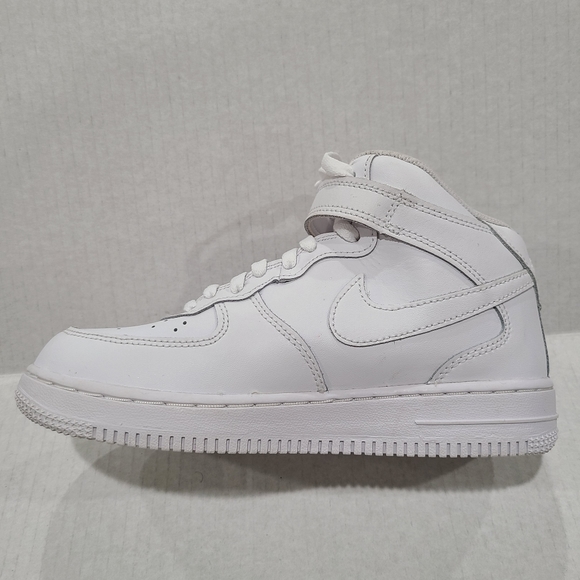 Nike Air Force 1 Mid PS Sneaker Triple White 3Y - Picture 2 of 7